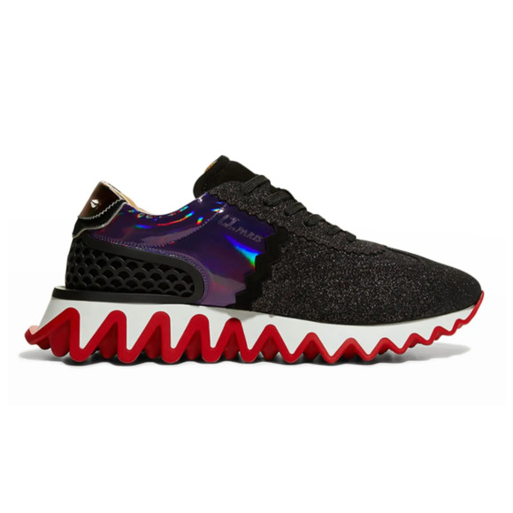 Christian Louboutin Mens Loubishark Flat Black Purple Red Low Top Sneaker 41 8